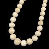 Long Graduated Ivory Bead Necklace Antique