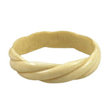 Vintage Ivory Twist Bangle Bracelet