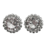 Kramer of NY Rhinestone Earrings Clip On 1940's