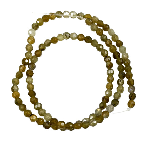 Labradorite Faceted 3mm Bead Strands Gemstone