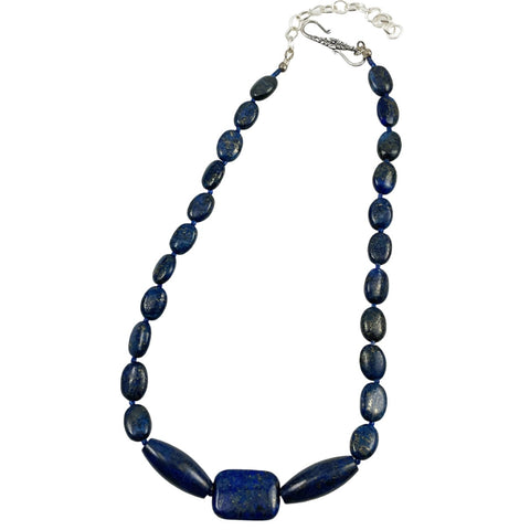 Lapis Lazuli Beaded Gemstone Necklace