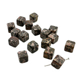 Leopard Skin Jasper Cube Beads 10mm