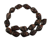 Red Leopard Skin Jasper Twist Beads