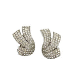 Marvella Rhinestone Clip On Earrings 1960's