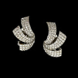 Marvella Rhinestone Clip On Earrings 1960's