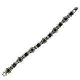 Monet Black Rhinestone Bracelet