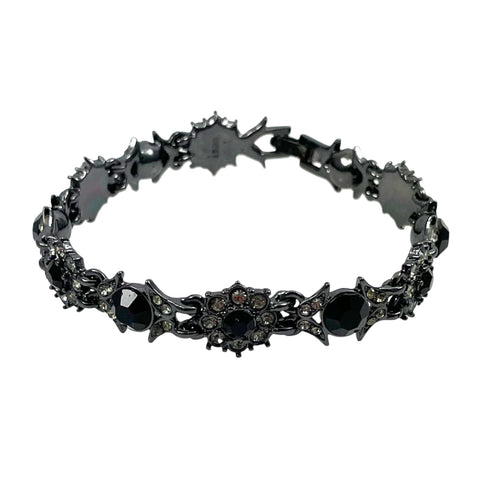 Monet Black Rhinestone Bracelet