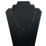 Monet Gold Link Chain With Pink Beads Necklace