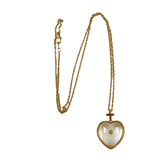 Gold Mustard Seed Heart Necklace Vintage