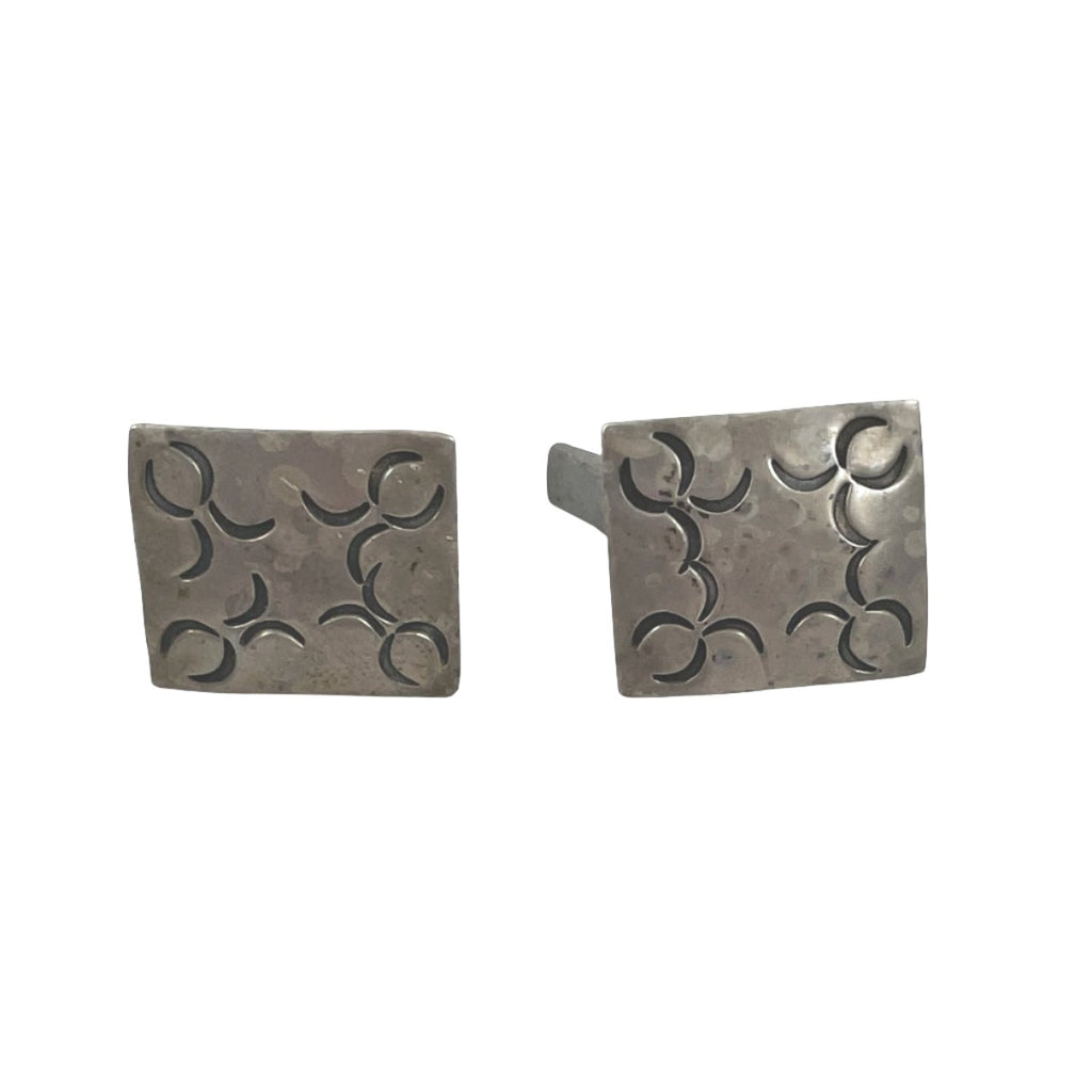 Native American Stamped Sterling Silver Cufflinks