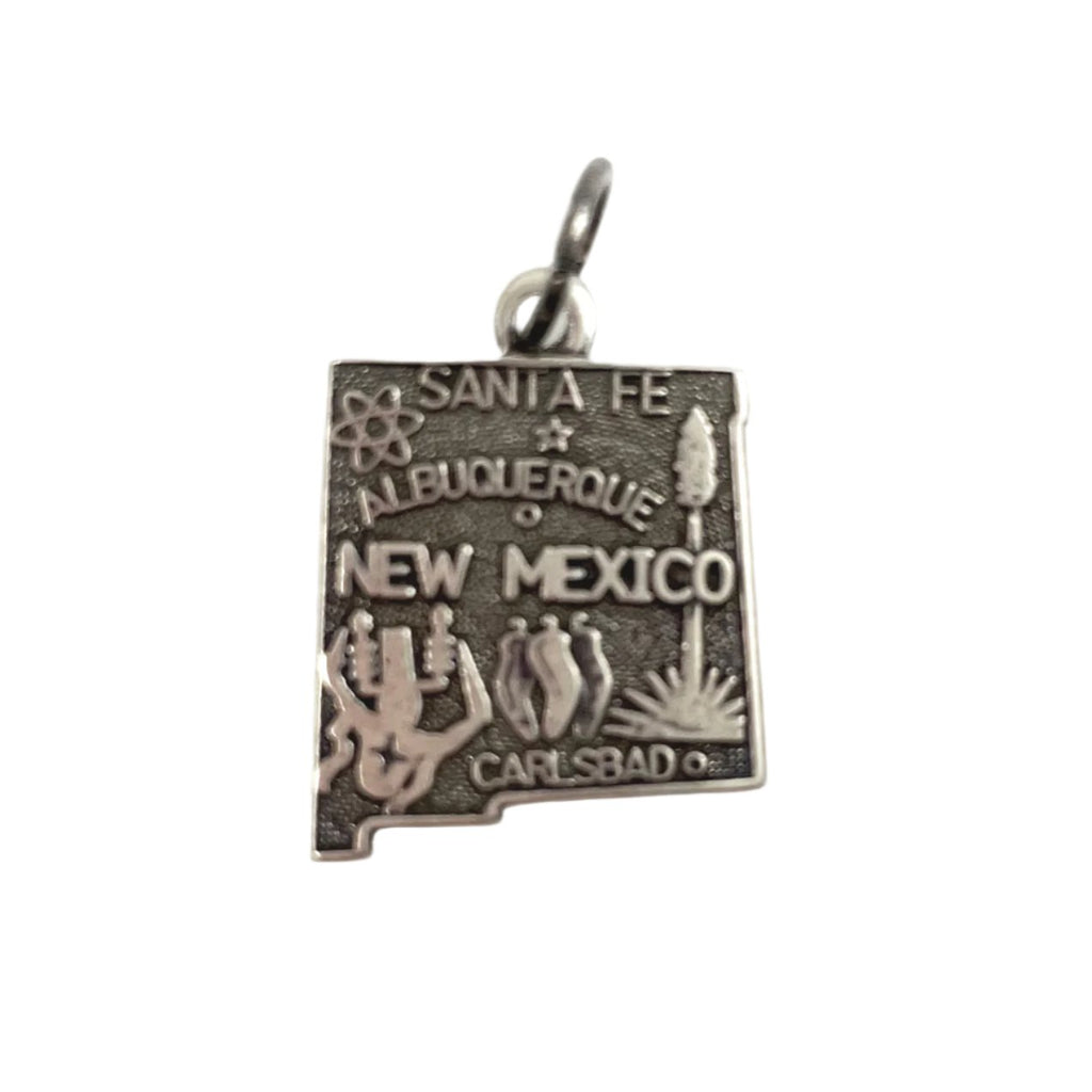 Silver New Mexico State Charm Vintage