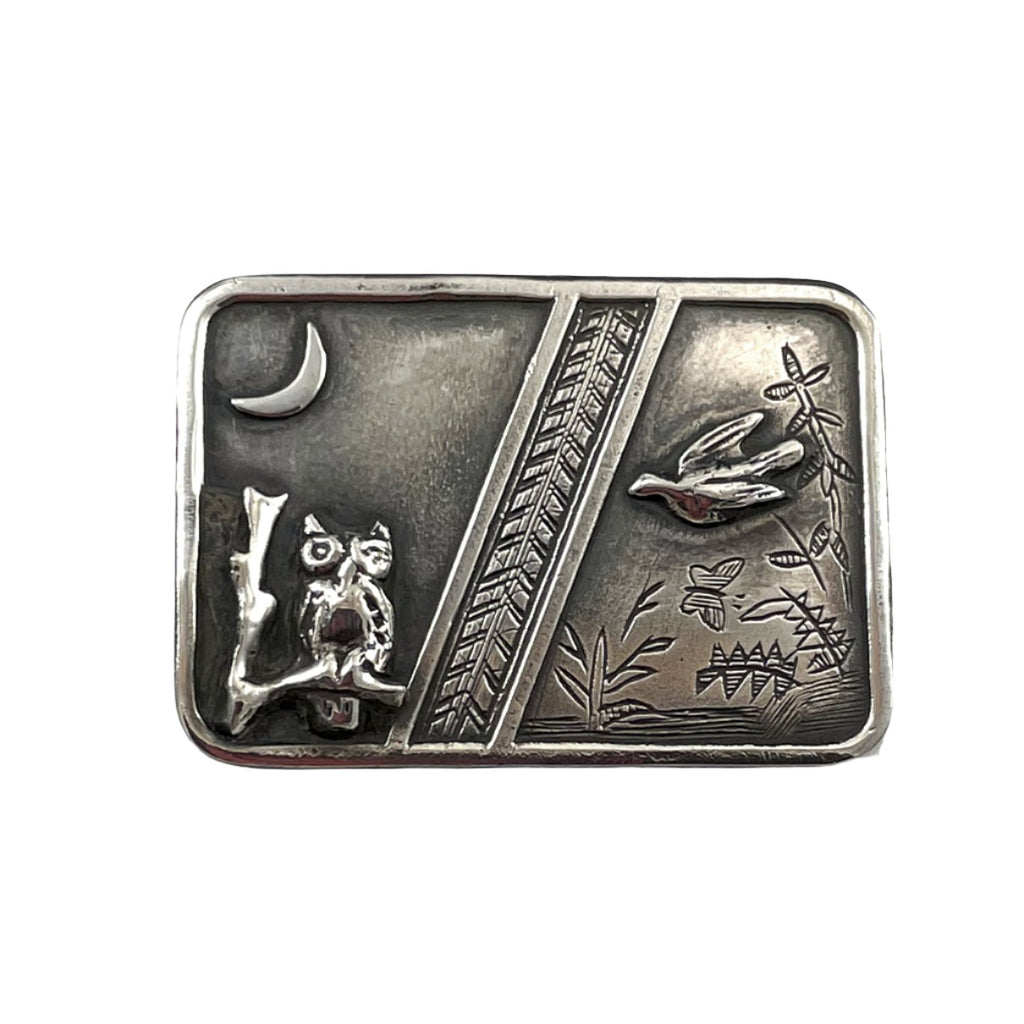 Victorian Aesthetic Movement Antique Sterling Pin