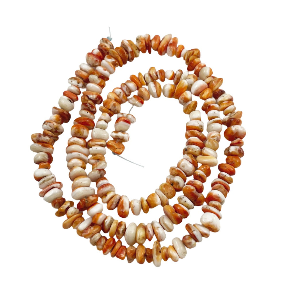 Orange Spiny Oyster Shell Heishe Beads
