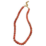 Antique trade bead necklace faux coral