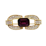 Amethyst Rhinestone Brooch by Parklane