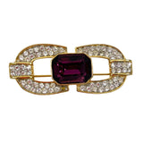 Amethyst Rhinestone Brooch by Parklane