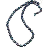 Blue Peacock Freshwater Pearl Beads Strand 9mm