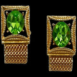 vintage gold peridot cuff links