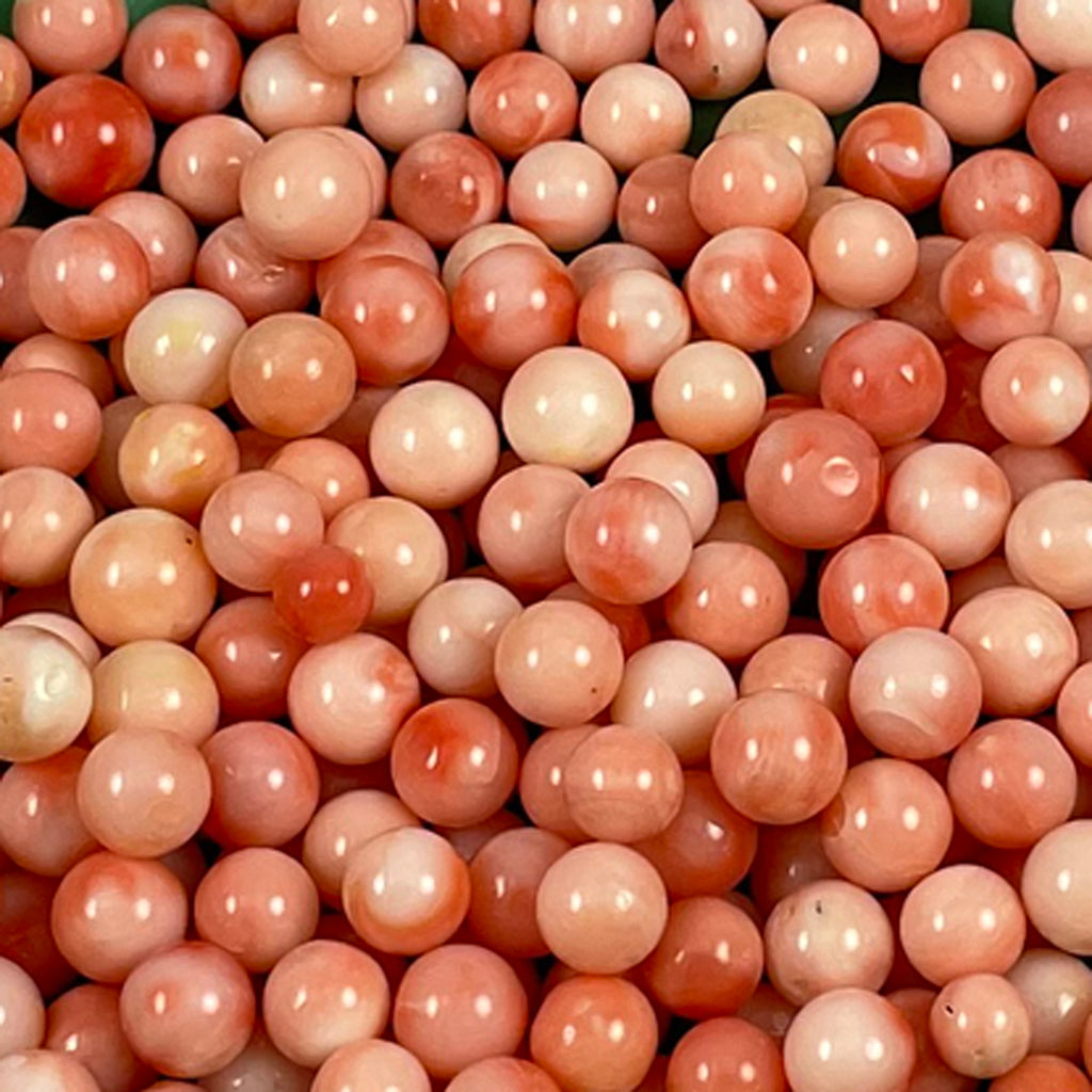 Pink Italian Coral Rounds NO HOLES All Natural