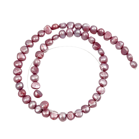 Pink Freshwater Potato Pearl Beads 8mm