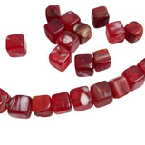 Kancamba Red & White Glass Cube African Trade Beads