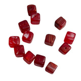 Kancamba Red & White Glass Cube African Trade Beads