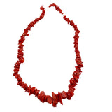 Italian Red Coral Polished Chip Strands