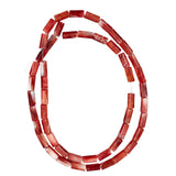 Red Spiny Oyster Shell Tube Beads 