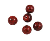 Red Italian Glass Beads 10mm Vintage