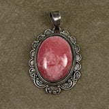 Rhodochrosite Sterling Silver Pendant