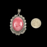 Rhodochrosite Sterling Silver Pendant