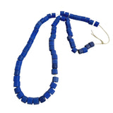 Antique Faceted Russian Blue Necklace - Glass Trade Beads