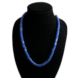 Antique Faceted Russian Blue Necklace - Glass Trade Beads