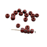 Venetian Rust Striped Trade Beads