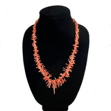 Salmon Pink Branch Coral Necklace 24 inches