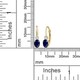 14K Gold Sapphire Earrings