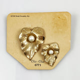 Sarah Coventry Chit-Chat Leaf Brooch Set 1960