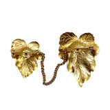 Sarah Coventry Chit-Chat Leaf Brooch Set 1960