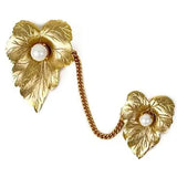 Sarah Coventry Chit-Chat Leaf Brooch Set 1960