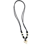 Shark Tooth Necklace Black Cord Surfer Hawaiian