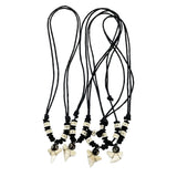 Shark Tooth Necklace Black Cord Surfer Hawaiian