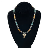 Fossilized Shark Tooth Unisex Necklace Surfer Hawaiian