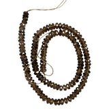 Smoky Quartz Faceted Rondelle Beads Gemstones