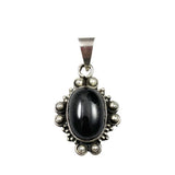 Cat's Eye Black Diopside sterling silver pendant