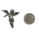 Sterling Silver Cherub Angel Pendant Vintage