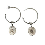 Raymond Coriz Concho Sterling Hoop Earrings 