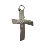 Unisex Abstract Sterling Cross Pendant Vintage Mexico 