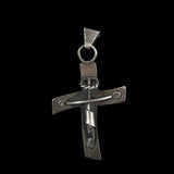 Abstract Sterling Cross Pendant Vintage Mexico Eagle