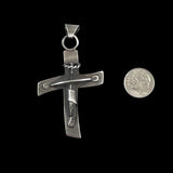 Sterling Cross Pendant Vintage Unisex Mexico 