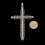 Large Sterling Cross Pendant Vintage